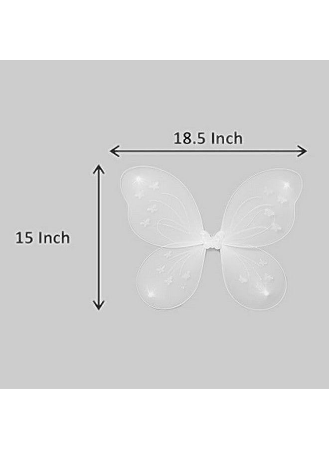 Royals Fur Fairy Wings (White) | Costume For Baby Girls Birthday Party | Party Gift For Kids | Fairy Wing Costume | Fairy Angel - Image 4