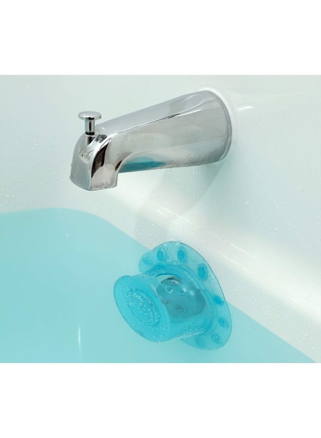 SlipX Solutions Bottomless Bath | Overflow Drain Cover for Tub | Best Gifts for Mom, Spa & Bath Accessories | Drain Block, Water Stopper Plug | Bath Essentials for Women | 4" Diameter, Aqua - Image 1