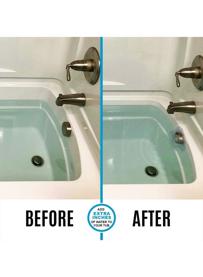 SlipX Solutions Bottomless Bath | Overflow Drain Cover for Tub | Best Gifts for Mom, Spa & Bath Accessories | Drain Block, Water Stopper Plug | Bath Essentials for Women | 4" Diameter, Aqua - Image 4