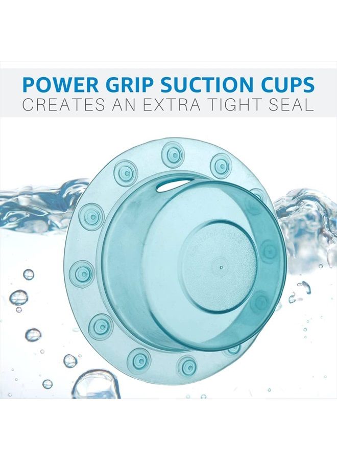 SlipX Solutions Bottomless Bath | Overflow Drain Cover for Tub | Best Gifts for Mom, Spa & Bath Accessories | Drain Block, Water Stopper Plug | Bath Essentials for Women | 4" Diameter, Aqua - Image 2