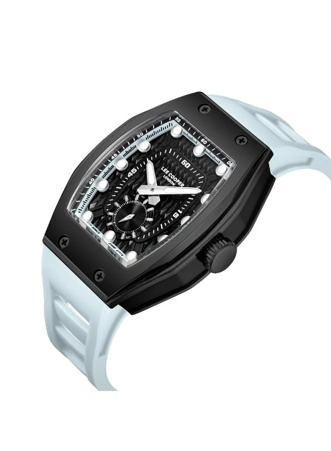 لي كوبر ساعة يد رجالية تناظرية من السيليكون .