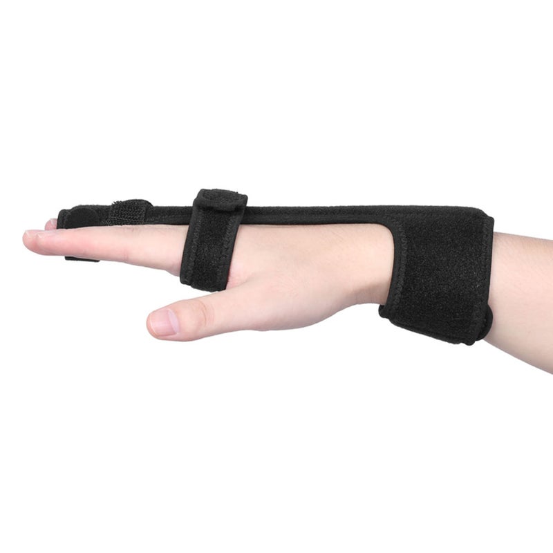 FBA finger guard fracture splint fixed sleeve hammer finger rehabilitation fixator knuckle finger guard black black - Image 3