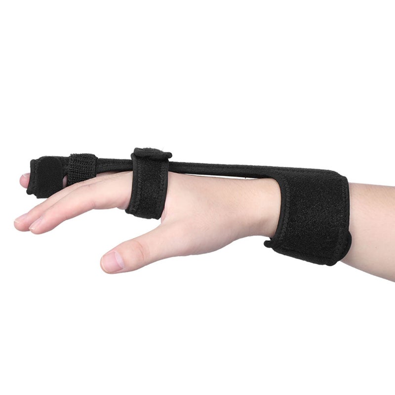 FBA finger guard fracture splint fixed sleeve hammer finger rehabilitation fixator knuckle finger guard black black - Image 5