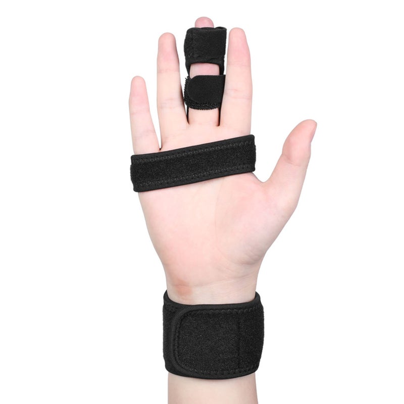 FBA finger guard fracture splint fixed sleeve hammer finger rehabilitation fixator knuckle finger guard black black - Image 4