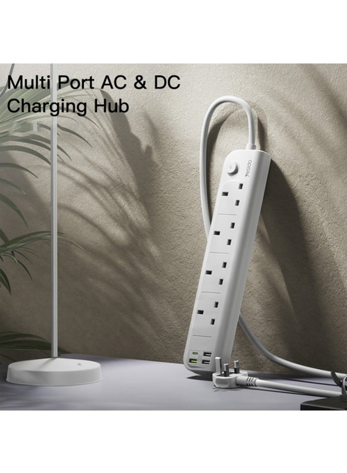 Yesido Yesido MC23 3M Home High Power Fast Charging Socket, UK Plug - White  - Image 2