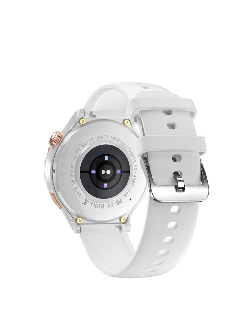 GULFLINK Smart Watch for Android and iOS Phones Compatible with Apple iPhone and Samsung White/Gold - Image 2