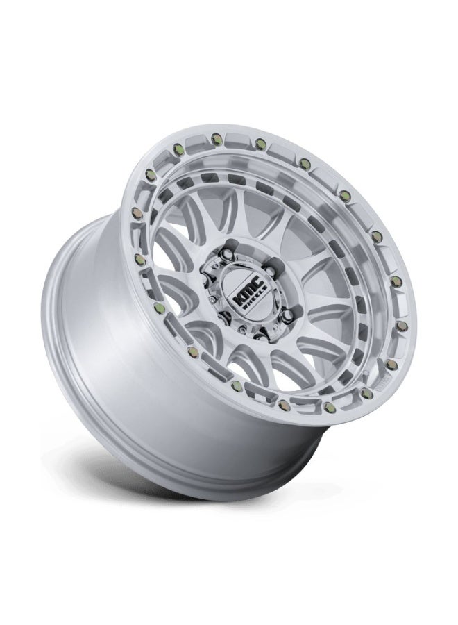 KMC KM556 CRUX 17X8.5 6X135 ET25 CB87.1 GLOSS SILVER / MACH FACE - Image 2