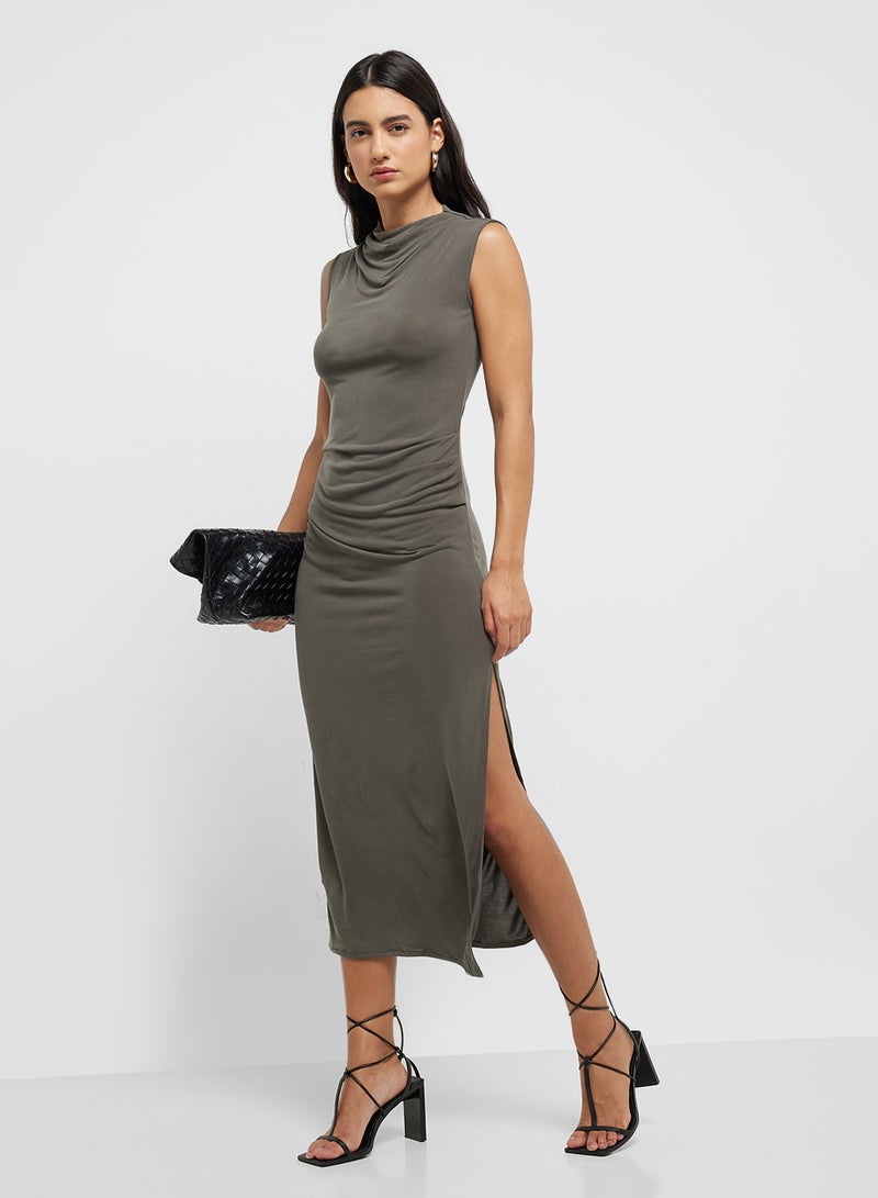 MANGO Sleeveless Column Dress  - Image 1