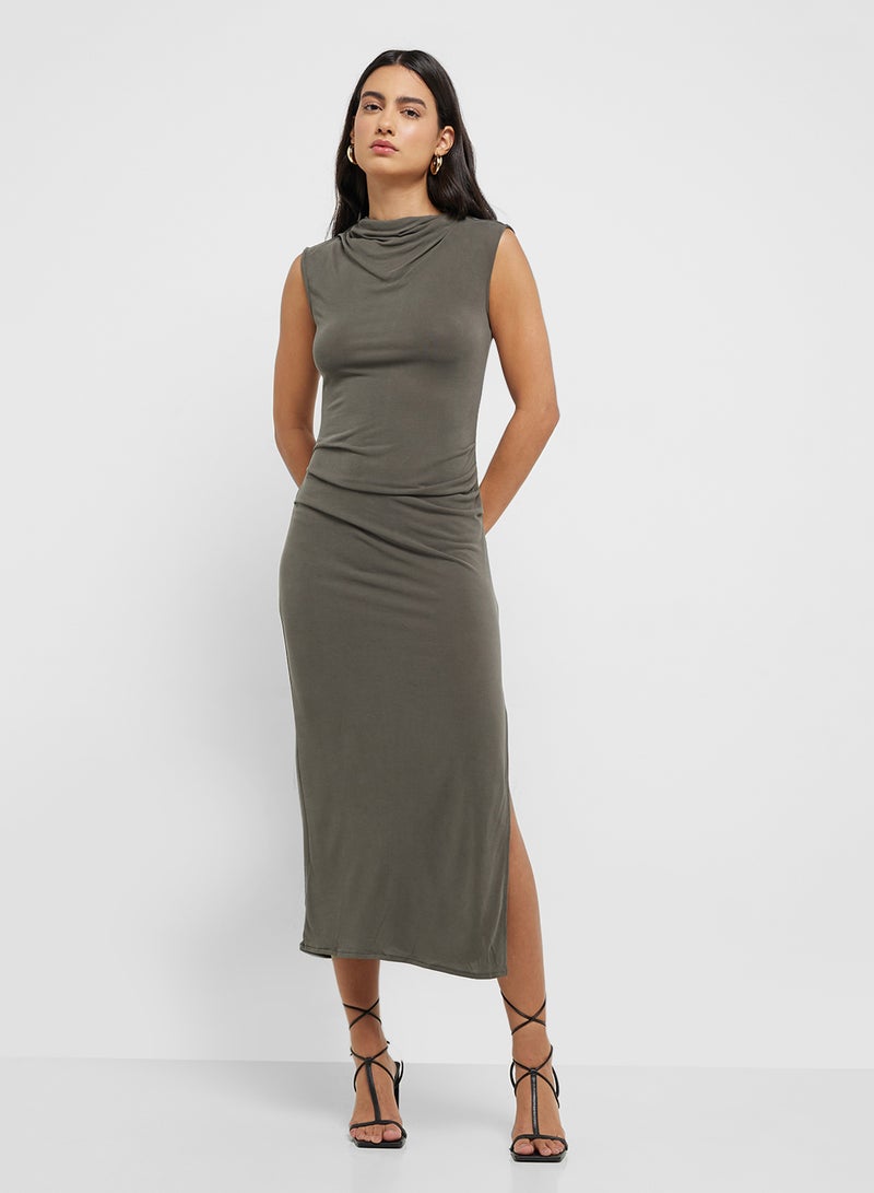 MANGO Sleeveless Column Dress  - Image 4