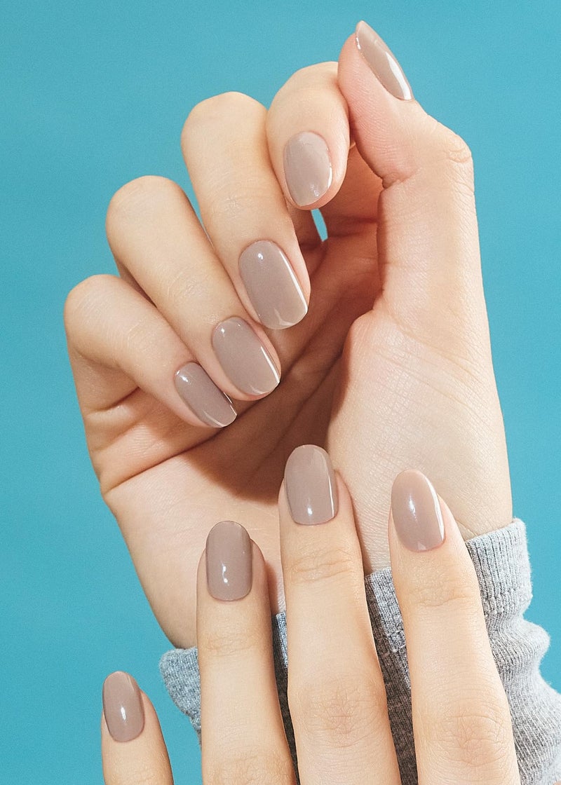 ohora Semi Cured Gel Nail Strips (N Cream Beige) - Nude, Solid, Works with Any UV/LED Lamps, Salon-Quality, Long Lasting, Easy to Apply & Remove - Includes 2 Prep Pads, Nail File & Wooden Stick - Image 2