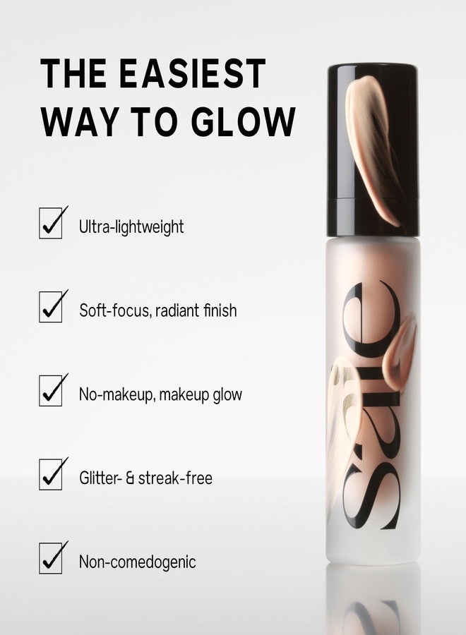 Saie Glowy Super Gel Illuminating Face Makeup Primer, Roseglow (1 oz) - Image 3