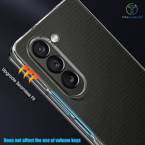 T TECLUSIVE Slim Transparent Case Cover Compatible for Galaxy Fold 6 | Shockproof Protective Hard Crystal Clear Case with Camera Protection for Galaxy Z Fold 6 | Lifetime Non Yellow - Image 4