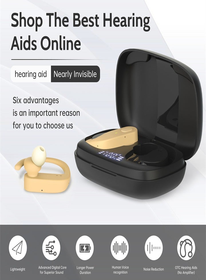 High Quality Sound Hearing Aids with Noise Cancellation, Extra Long Battery Life, Automatic Speech Recognition, Suitable for Seniors, Digital Chip Amplifier, No Screaming Hearing Aids (1 Pair) - Image 3