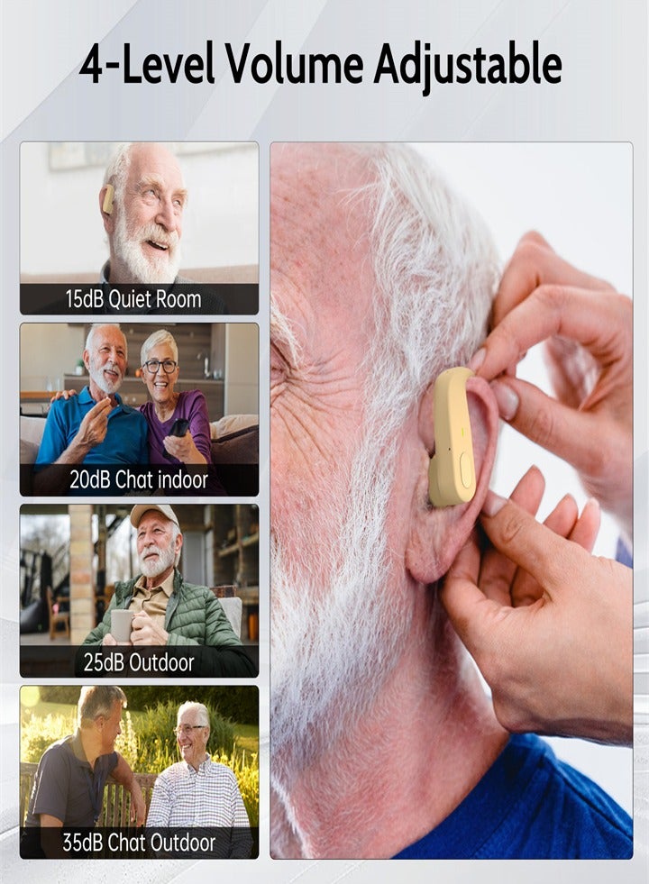 High Quality Sound Hearing Aids with Noise Cancellation, Extra Long Battery Life, Automatic Speech Recognition, Suitable for Seniors, Digital Chip Amplifier, No Screaming Hearing Aids (1 Pair) - Image 5