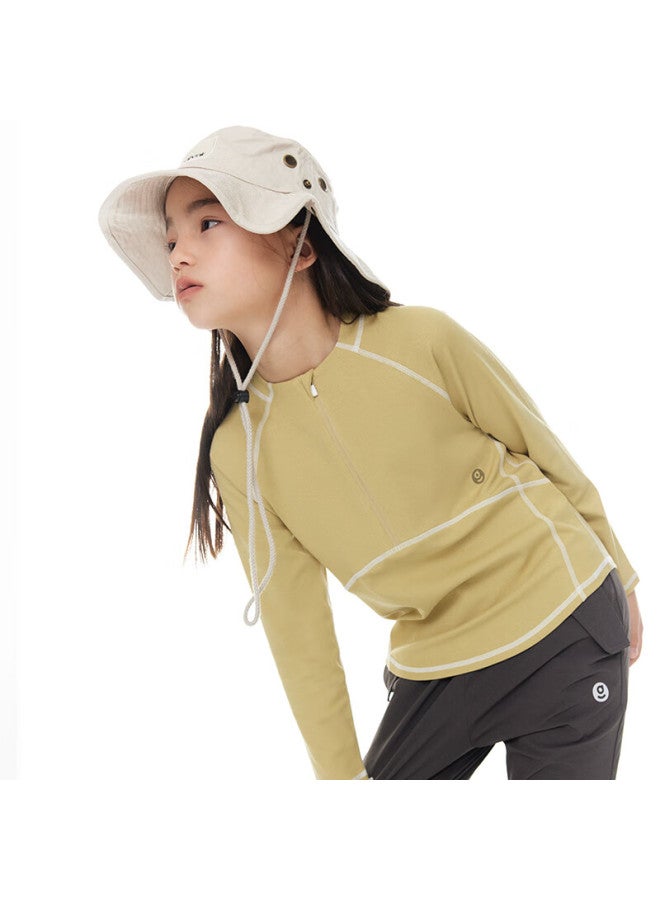 Onmygame Girls' Long-sleeve T-shirt, Spring And Autumn Style, Children's Undershirt, Antibacterial, Shihei, 140 - Image 4