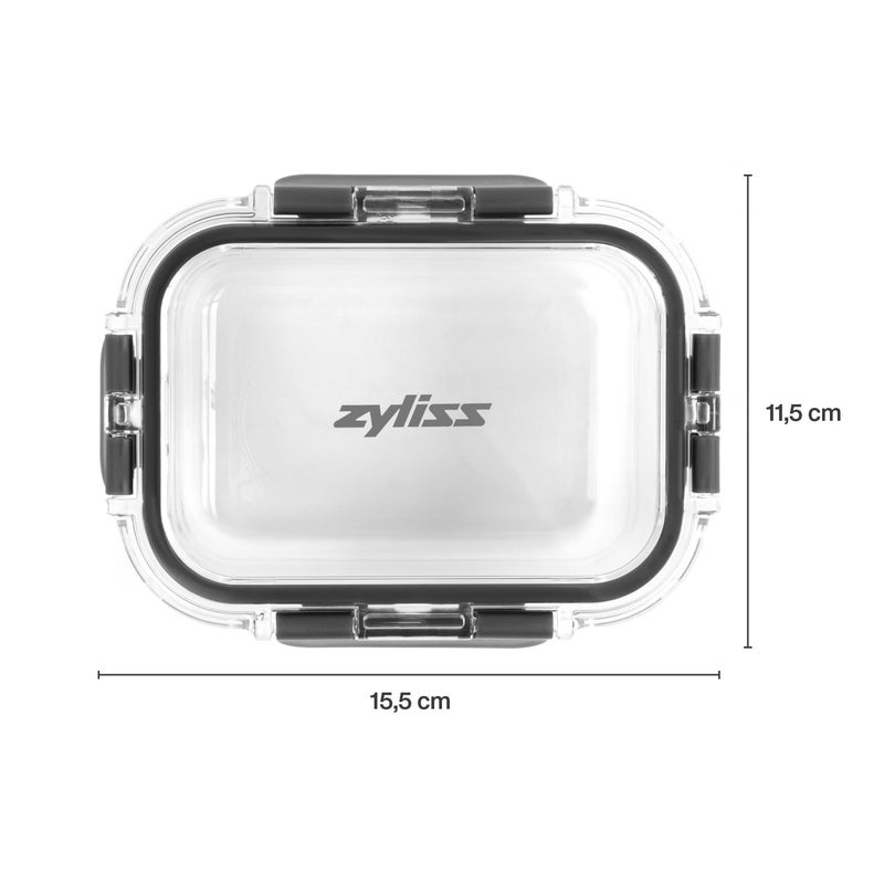Zyliss Glass Food Storage Container 12.5oz, Shatter Resistant Borosilicate Glass, Airtight Leakproof Tritan Lid, BPA Free, Microwave, Freezer & Dishwasher Safe - Image 2