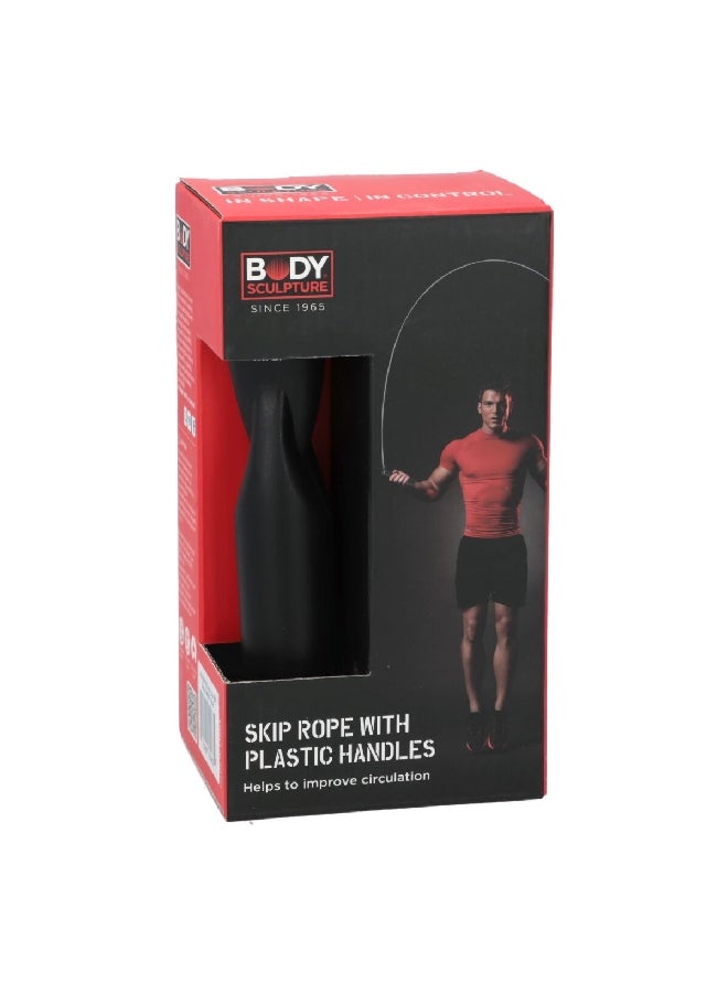 BODY SCULPTURE Skip Rope with Handles Black and Grey 9ft BK-135-B - Image 3