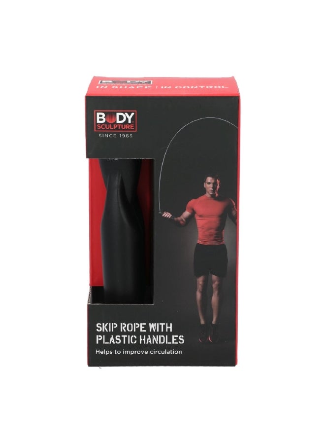 BODY SCULPTURE Skip Rope with Handles Black and Grey 9ft BK-135-B - Image 1