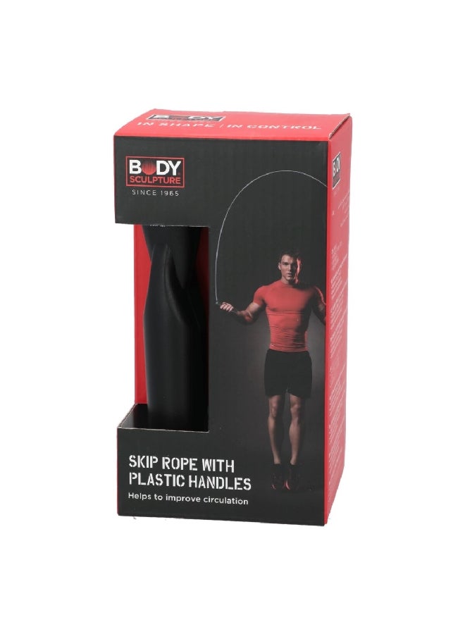 BODY SCULPTURE Skip Rope with Handles Black and Grey 9ft BK-135-B - Image 2