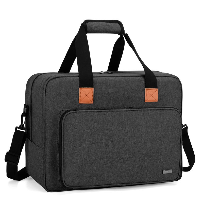 LUXJA Sewing Machine Bag, Portable Tote Bag Compatible with Most Singer, Brother Sewing Machines and Extra Sewing Accessories, Black - Image 1