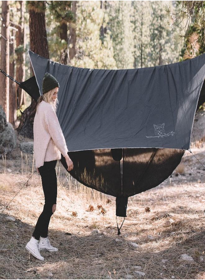 Wise Owl Outfitters Hammock Tarp, Hammock Tent - Rain Tarp for Camping Hammock - Camping Gear Must Haves w/Easy Set Up Including Tent Stakes and Carry Bag - Standard Blue