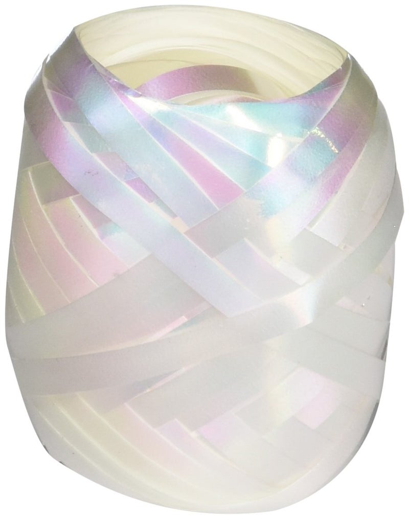 DARICE 2916-39 Curling Ribbon Iridescent Keg, .1875" x 66', White - Image 2
