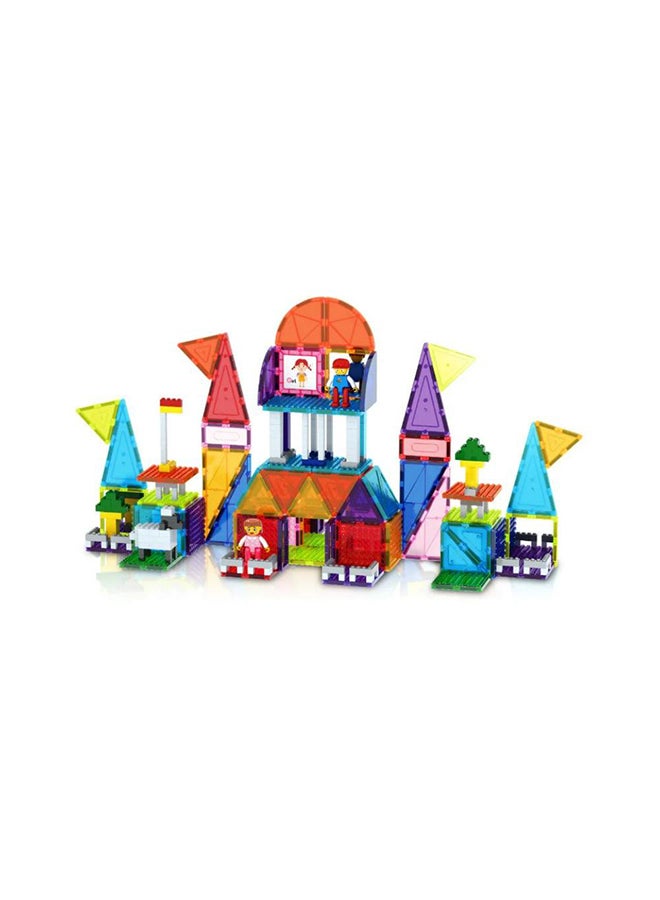 PicassoTiles 333 Pieces Magnetic Brick Tile and Magnetic Tile Combo Set, Action Figures included, Building Blocks STEM Toys, Educational Montessori Preschool Toddler classroom learning toys, Kids activity for Boys & Girls Age 3+ - Image 3