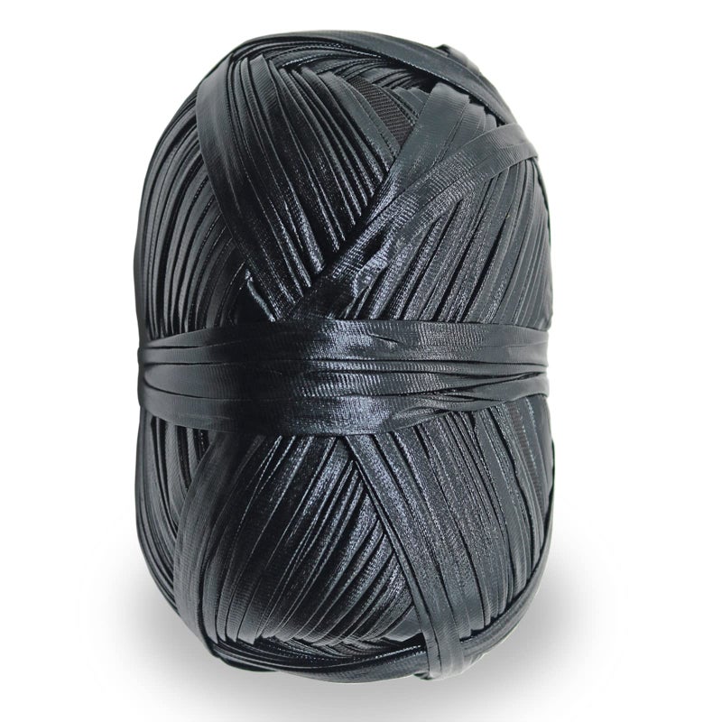 Metallic TShirt Yarn 140 Yards Knitting Fabric Crochet Cloth Shiny Tshirt Yarn for Crocheting Beginners DIY Hand Craft Bag Blanket Cushion Projects Black