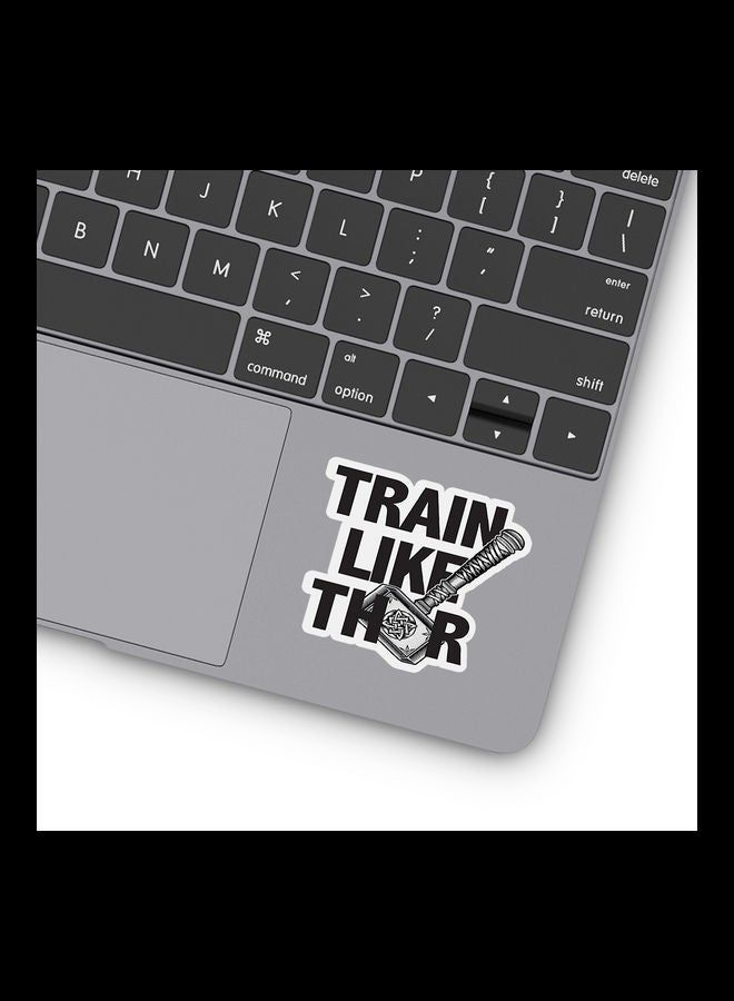 RKN Train Like Thor Vinyl Stickers For Laptop 3 inch - Image 1