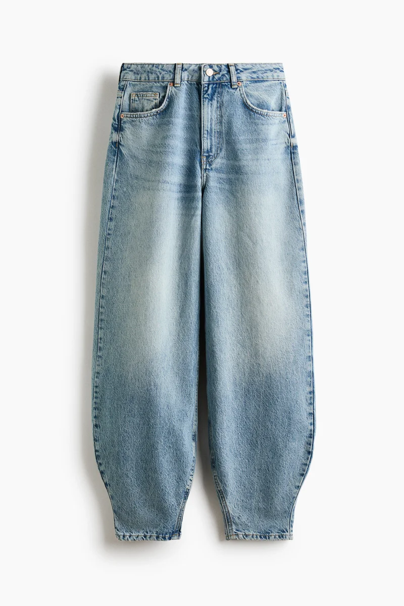 H&M  Barrel High Waist Ankle Jeans for Women | Best Price UAE