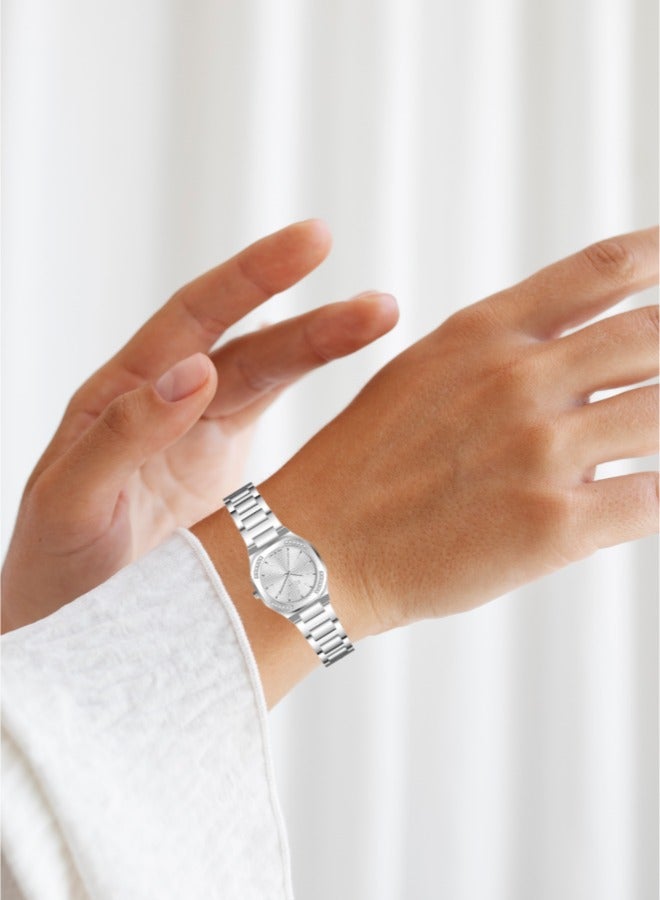 MARTINI Elegant Martini Women's Watch Stylish Silver Dial Stainless Steel Band Water Resistant Perfect for Casual and Formal Wear - Image 2