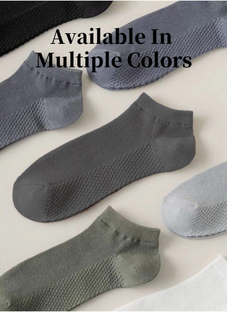 Lullaxx Lullaxx 6 pairs socks for men Cotton Ankle Socks,Breathable Lightweight and Comfortable for Spring, Summer,Multiple colors  - Image 5