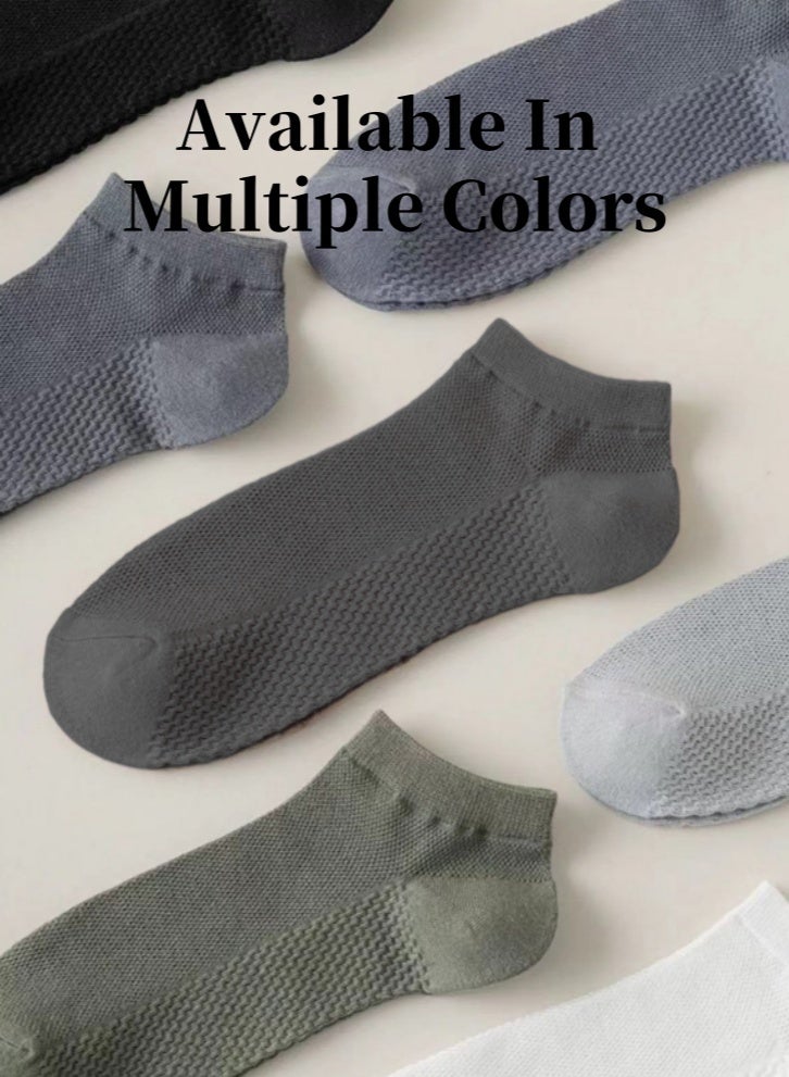 Lullaxx 6 pairs socks for men Cotton Ankle Socks,Breathable Lightweight and Comfortable for Spring, Summer,Multiple colors - Image 4