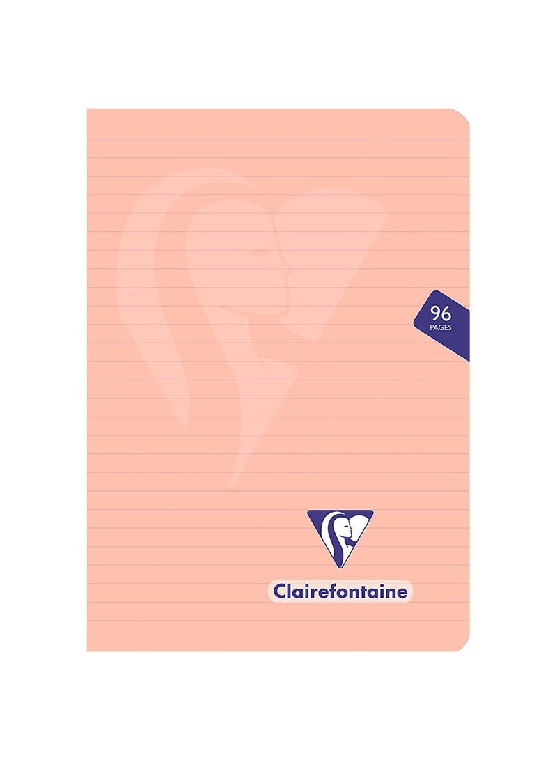 Clairefontaine دفتر ميميسيس بحجم A5 بغطاء بلاستيكي 1 قطعة 96 ورقة برتقالي باهت - Image 1
