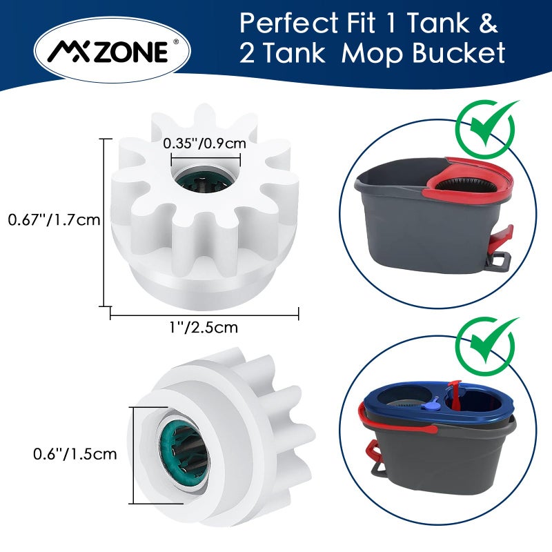 MXZONE Pedal Bearing Replacement Compatible with O Cedar Mop Bucket, One Way Clutch Gear Sprockets Repair Spin Mop and Bucket, Mop Gears, 2 Packs - Image 3