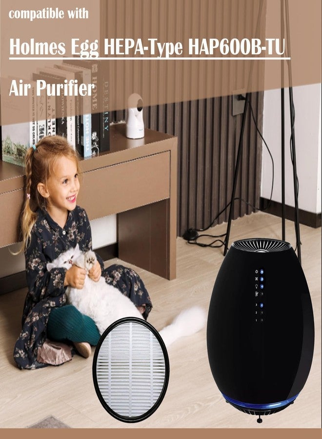 DAODEFUL HAP600B Filter for Holmes Egg HAP600B-TU Air Purifier with Premium 360° HAP600B-TU True HEPA, 2 Pack - Image 2