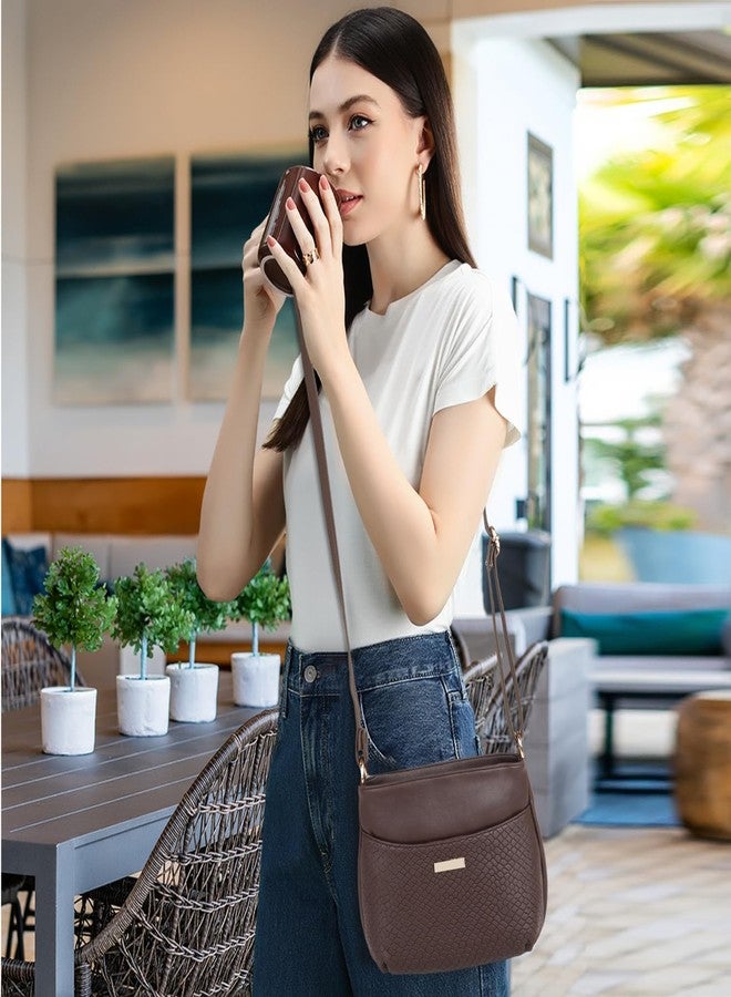 حقيبة كروسبودي أنيقة من الجلد الصناعي من نورف، بتصميم فريد وعصري، مناسبة للنساء - Image 3