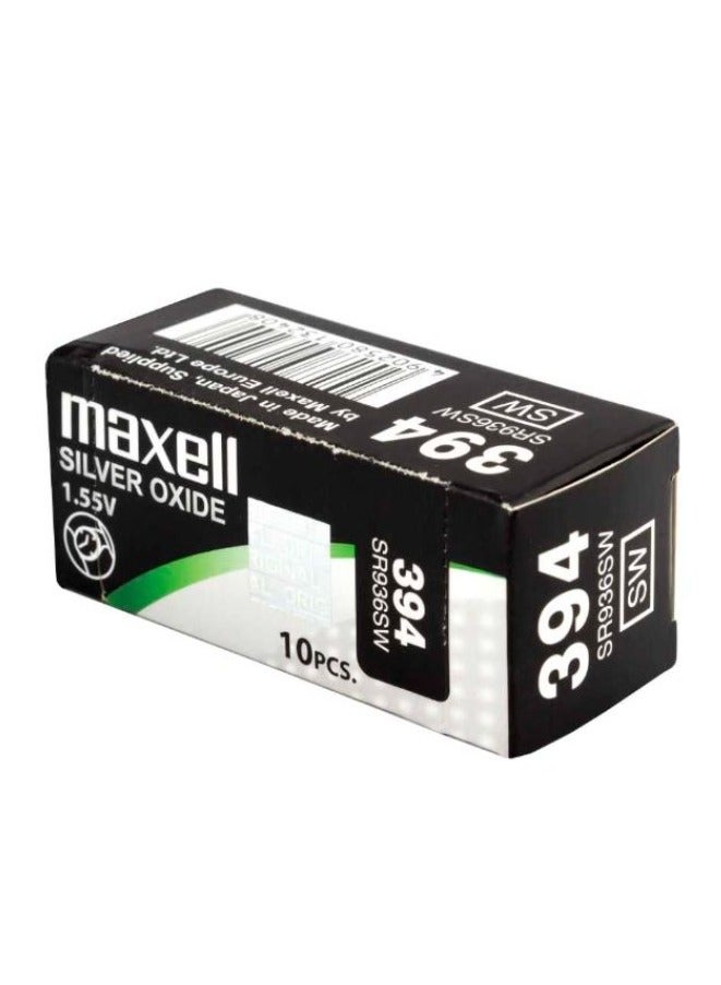 Maxell 10 Pieces Maxell 394/SR936SW Silver Oxide 1.55V - Batteries - Image 2