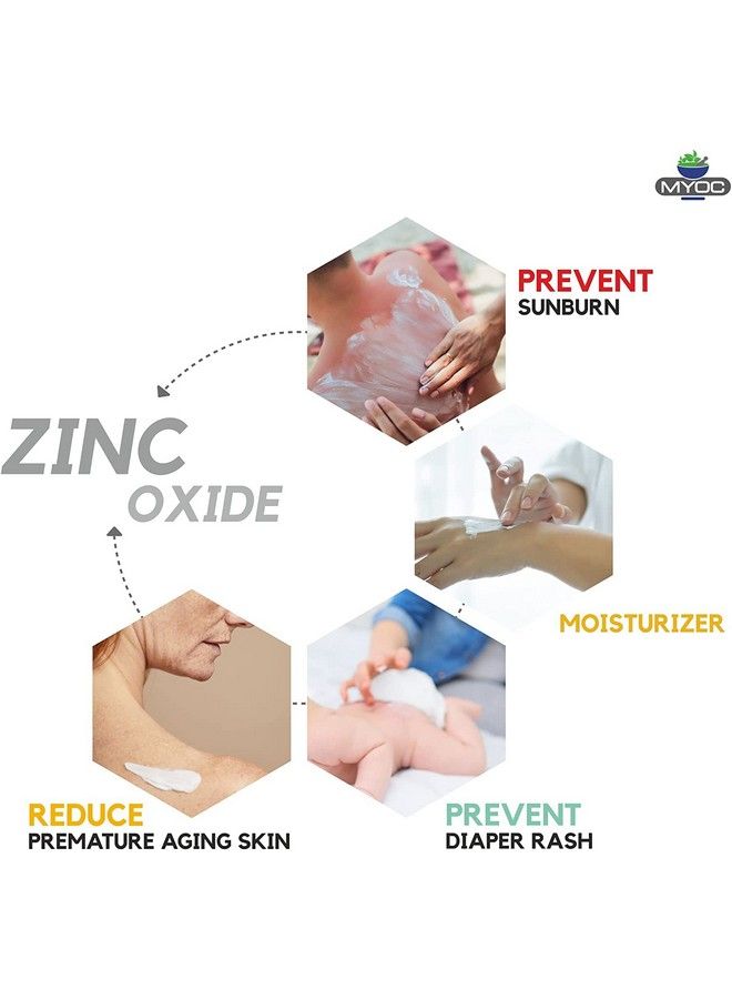 Myoc مسحوق أكسيد الزنك الأبيض عالي الجودة من الدرجة التجميلية النقية والناعمة، جزيئات نانوية الحجم للعناية الشخصية والجمالية، مادة خام مثالية لمستحضرات التجميل الواقية من أشعة الشمس وطفح الحفاضات عند الأطفال 110 جرام - Image 4