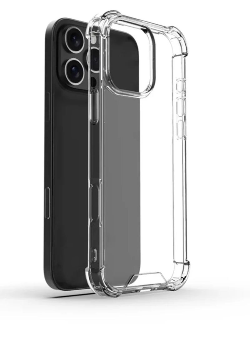 Generic ‏iPhone 16 Pro Case, Crystal Clear iPhone 16 Pro Case with Four Corner Anti-Fall Airbags, Slim Flexible TPU Airbag Bumper Shock Absorption Case Cover Fit for Apple iphone 16 Pro (Clear)  - Image 2
