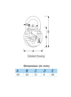 Harrison Harrison Padlocks Padlock 60mm 8 Lever With 3 Keys MP30053 pack of 1 Brass material Brass Lecquer Finishdoor lock shutter lock godown lock  - Image 2