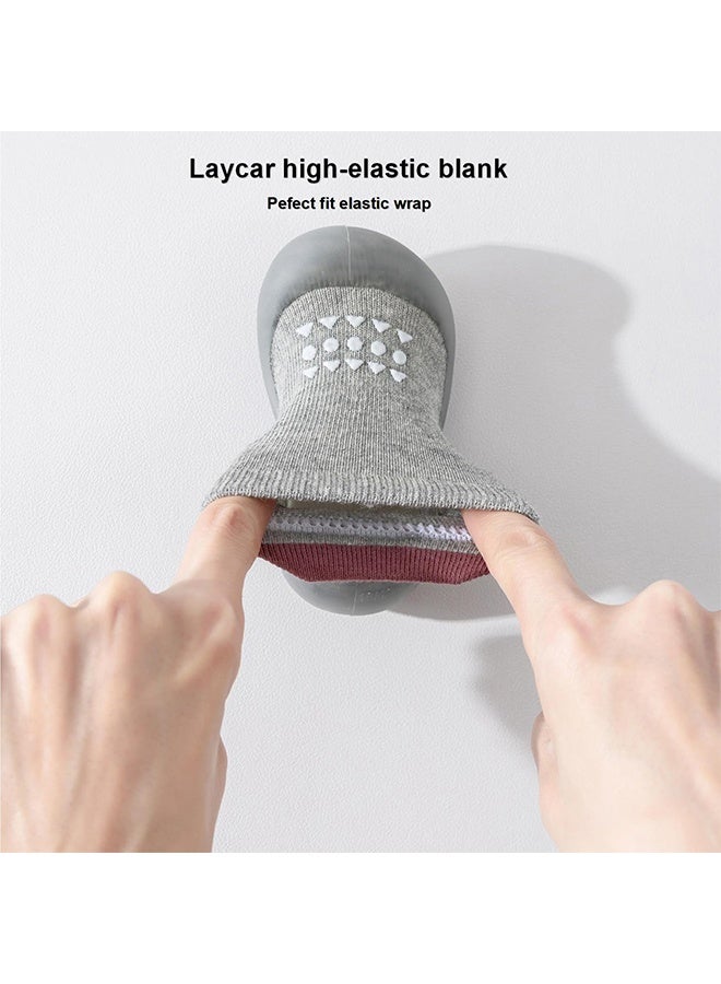 11.5cm Insole Length Unisex Baby Sock Shoes for Toddlers, Non-Slip Soft Rubber Sole Infant First Walking Shoes, Comfortable Sneaker Slippers for Baby Boys & Girls - Image 4