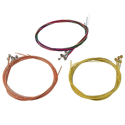 Yookat Acoustic Guitar Strings with 6 Picks, 3 Sets of 6 Acoustic Guitar Kit Guitar Strings Replacement Steel String For Beginners Performers - Image 2