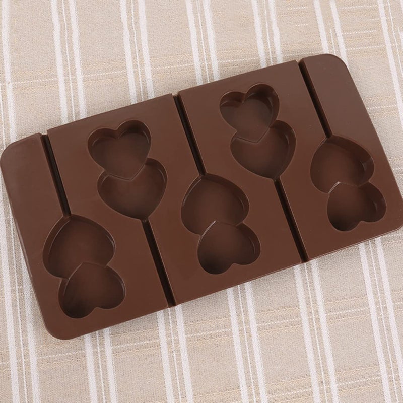 Heart Shaped Silicone Mold 2Pcs Set For Baking Cookies Candy Ice Christmas Decor - Image 3