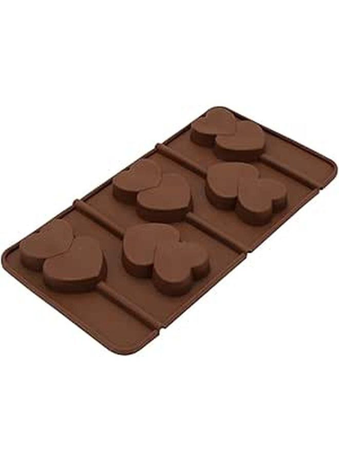 Heart Shaped Silicone Mold 2Pcs Set For Baking Cookies Candy Ice Christmas Decor - Image 1
