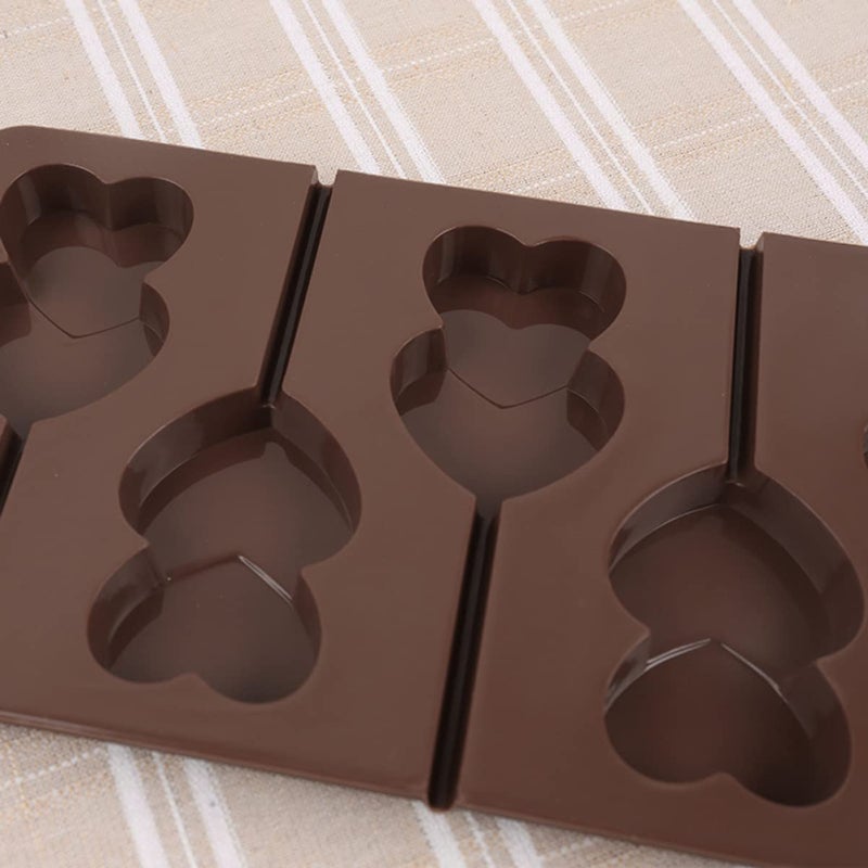 Heart Shaped Silicone Mold 2Pcs Set For Baking Cookies Candy Ice Christmas Decor - Image 5