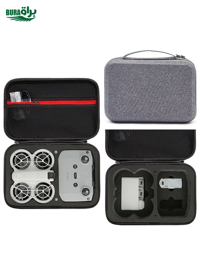 BURAQ For DJI Neo Fly More Combo Carrying Case Handbag Protective Box(Gray + Black Inner)  - Image 1