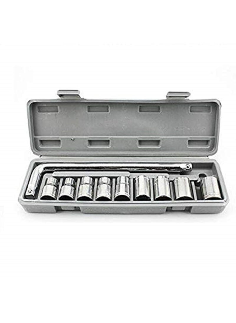 Harboan Harboan 10 in 1 Socket Wrench Spanner Set Automobile Repair Tool Box Precision Sleeve Wrench Sleeve Wrench Combination Hand Tool Socket Set  - Image 1
