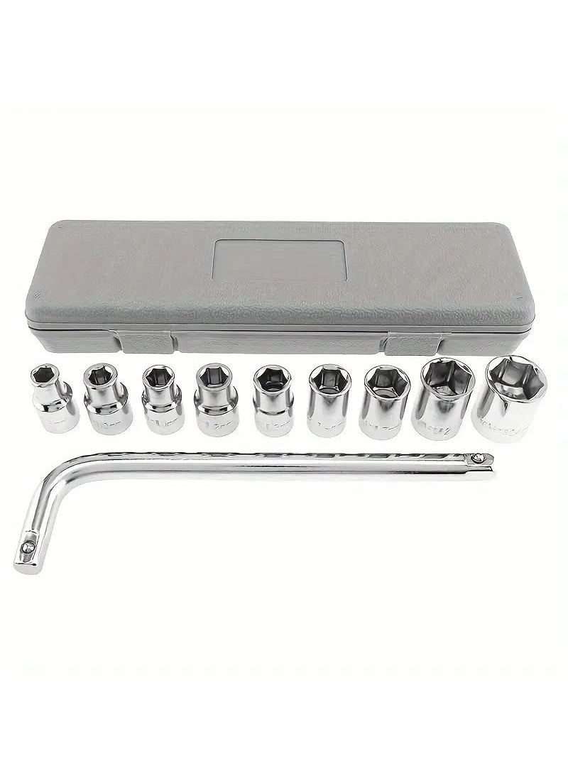 Harboan Harboan 10 in 1 Socket Wrench Spanner Set Automobile Repair Tool Box Precision Sleeve Wrench Sleeve Wrench Combination Hand Tool Socket Set  - Image 4