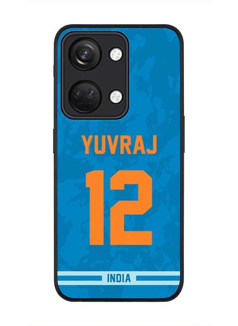 Cover for ONEPLUS NORD 3 5G / OnePlus Ace 2V Case, Rugged Black Slim fit Protective Phone Cases - Player Name - Yuvraj Singh, Jersey Number- 12